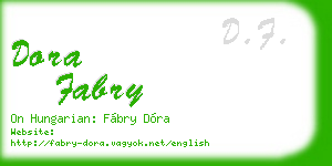 dora fabry business card