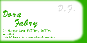 dora fabry business card